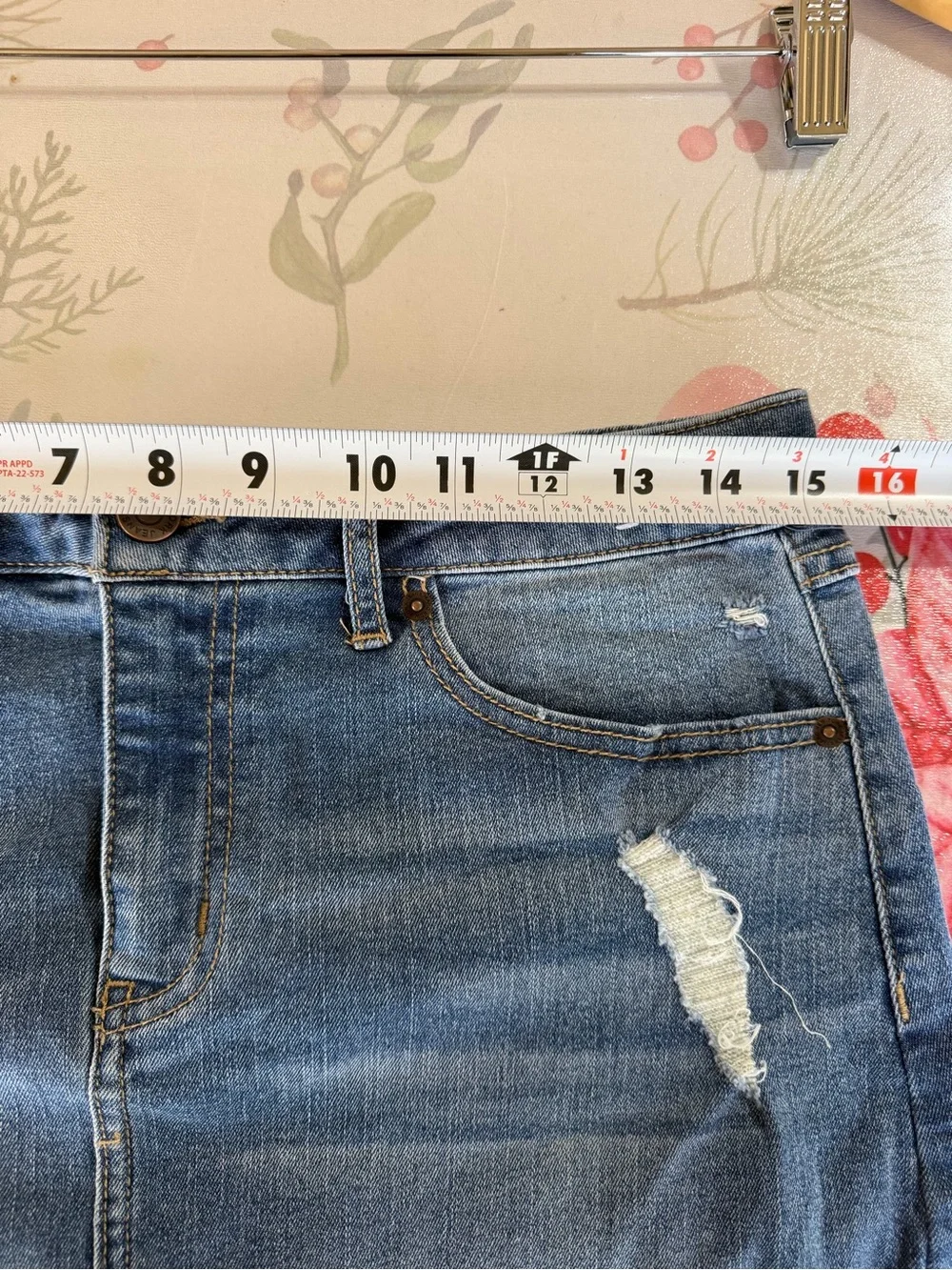 Marc New York  Blue Denim Mini Skirt Jeans - Casual Distressed Style (274)